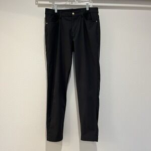 Lululemon Men's ABC Slim Fit Warpstreme Blk/Gray Sz 30 Pants Reflective Comfy